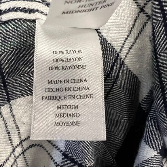 Rails Women's Long Sleeve Button Up Plaid Shirt Navy/White Size Medium - Picture 8 of 9